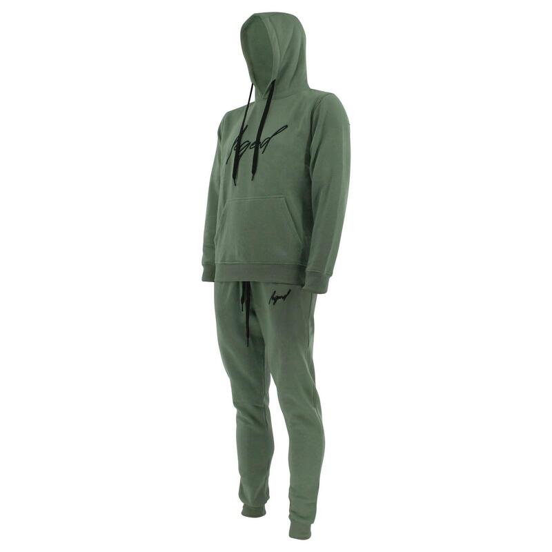 Joggingpak Hoodie Heren/Dames Signature Milano Olive Fitness en Hardlopen