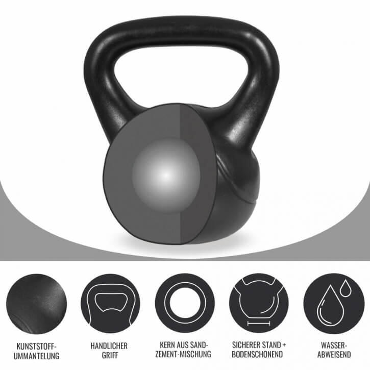 GORILLA SPORTS Kettlebell Kunststoff