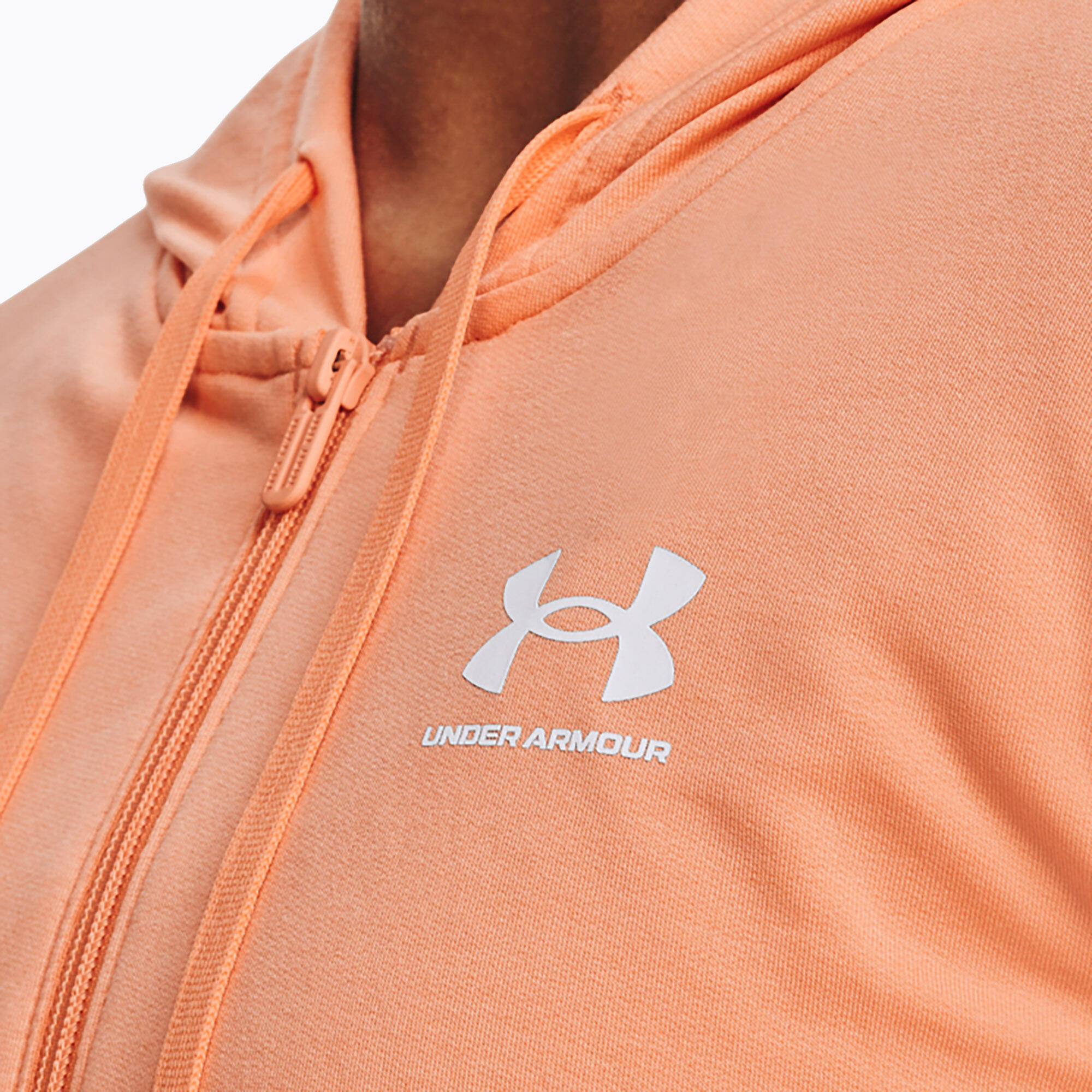 Felpa da allenamento da donna di Under Armour Rival Terry FZ Felpa con cappuccio 3/4
