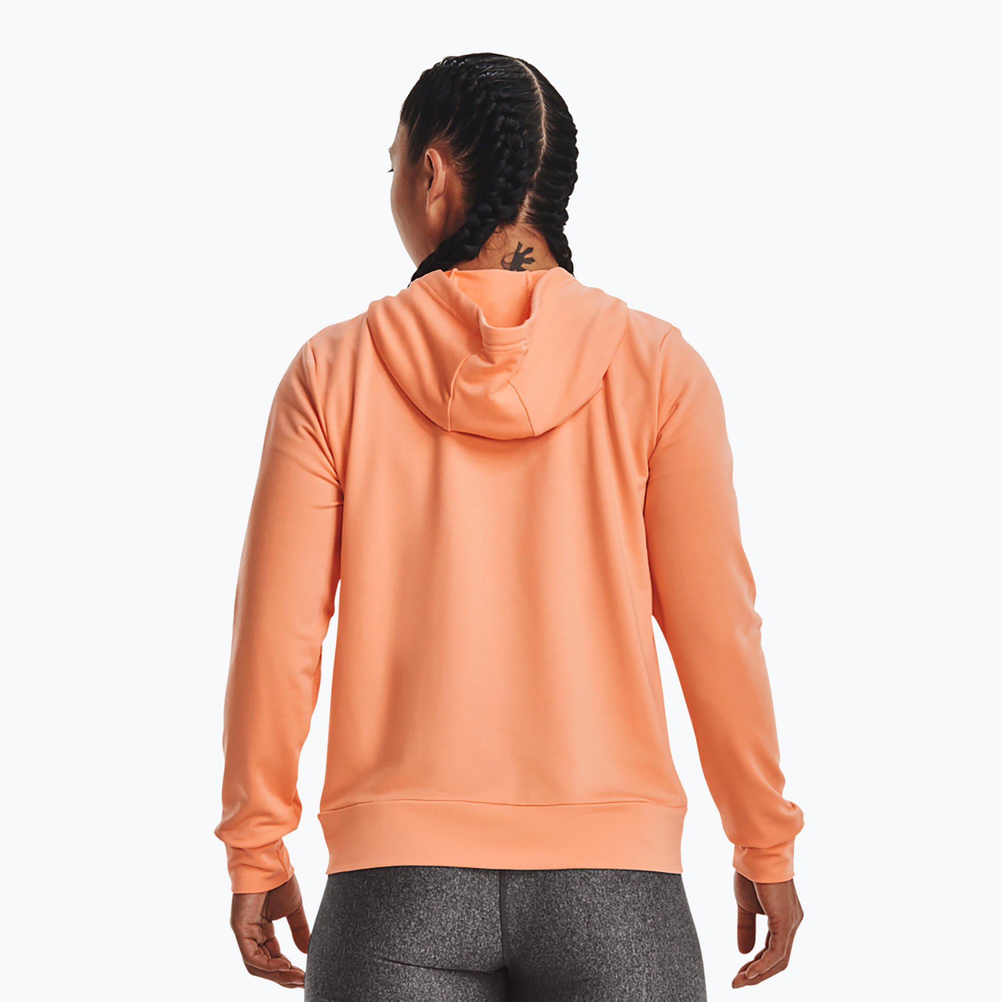 Felpa da allenamento da donna di Under Armour Rival Terry FZ Felpa con cappuccio 2/4