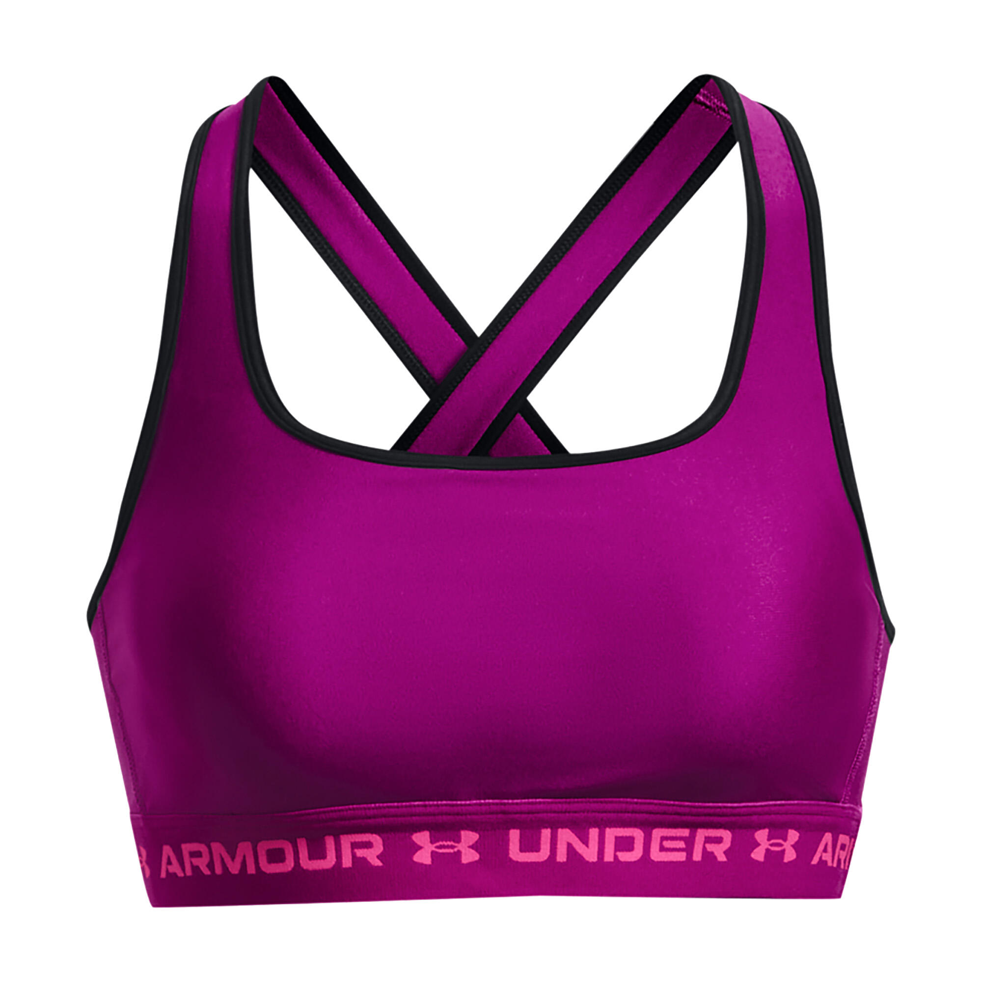 Under Armour - Soutien-gorge De Fitness Under Armour Crossback Mid - Brassière - Violet - 36 Xs - Decathlon