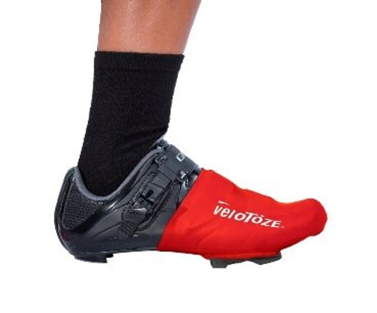 VELOTOZE Capas de Calçado para os pés ciclismo Vermelho VeloToze