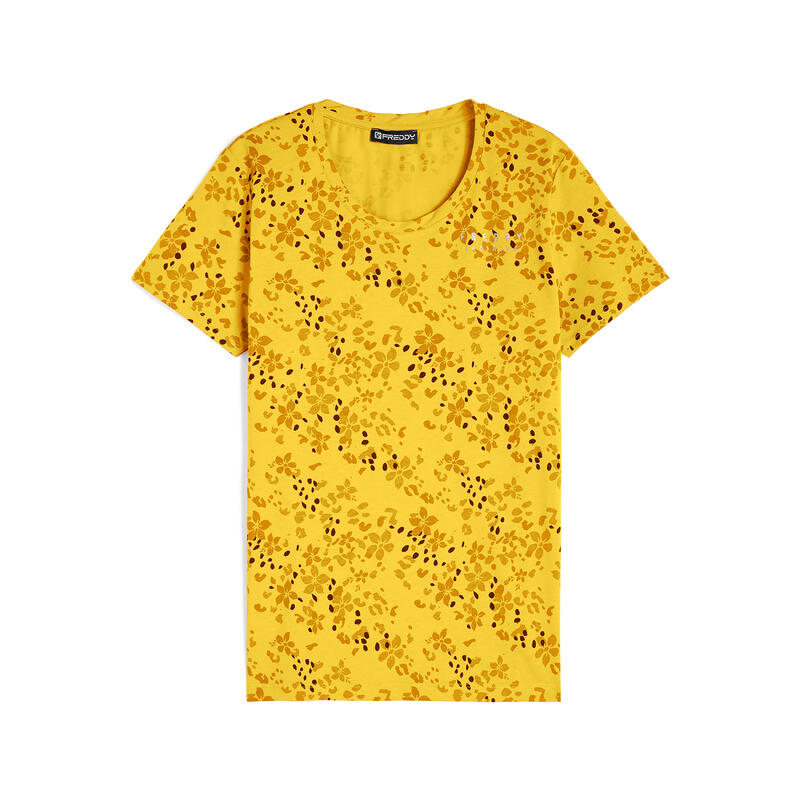 T-shirt confortable en jersey léger avec imprimé floral