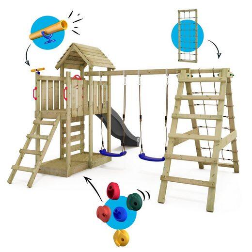 Tour de jeux RocketFlyer avec balançoire & toboggan anthracite 5/7