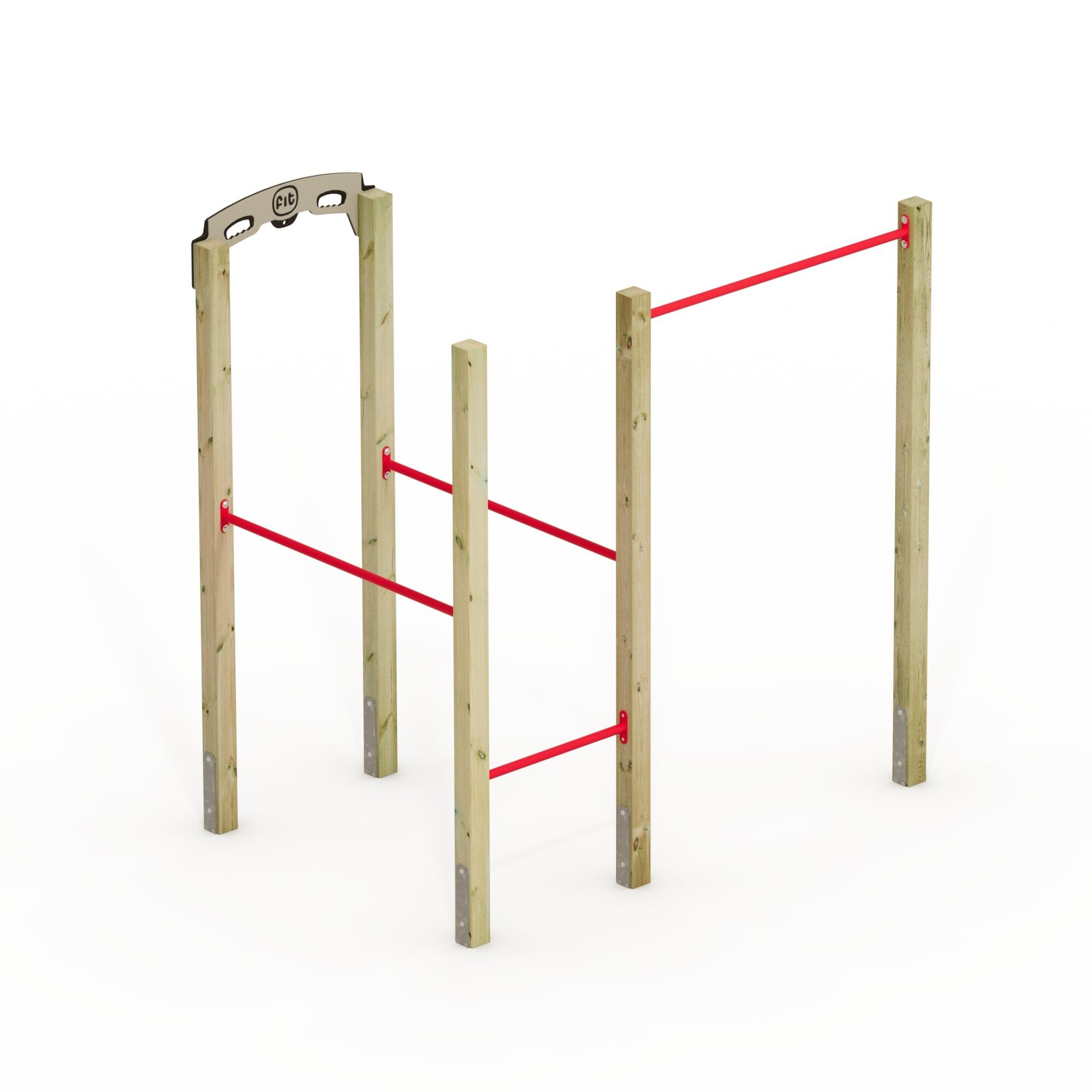 FIT Base 510 - Appareil de fitness de plein air - rouge 2/6