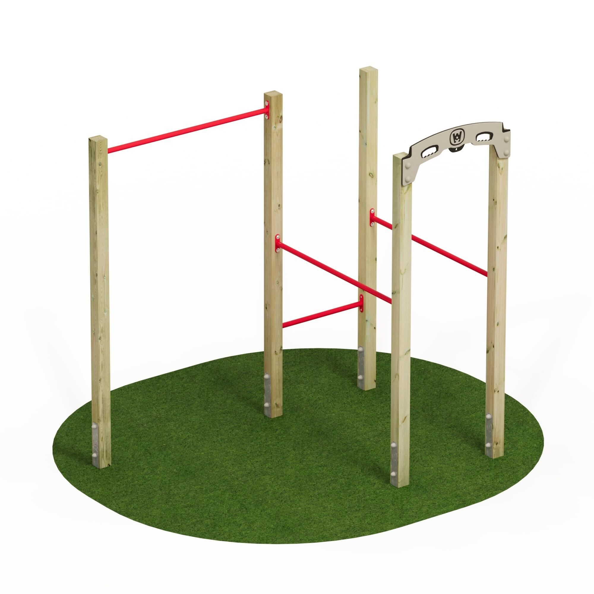 FIT Base 510 - Appareil de fitness de plein air - rouge 4/6
