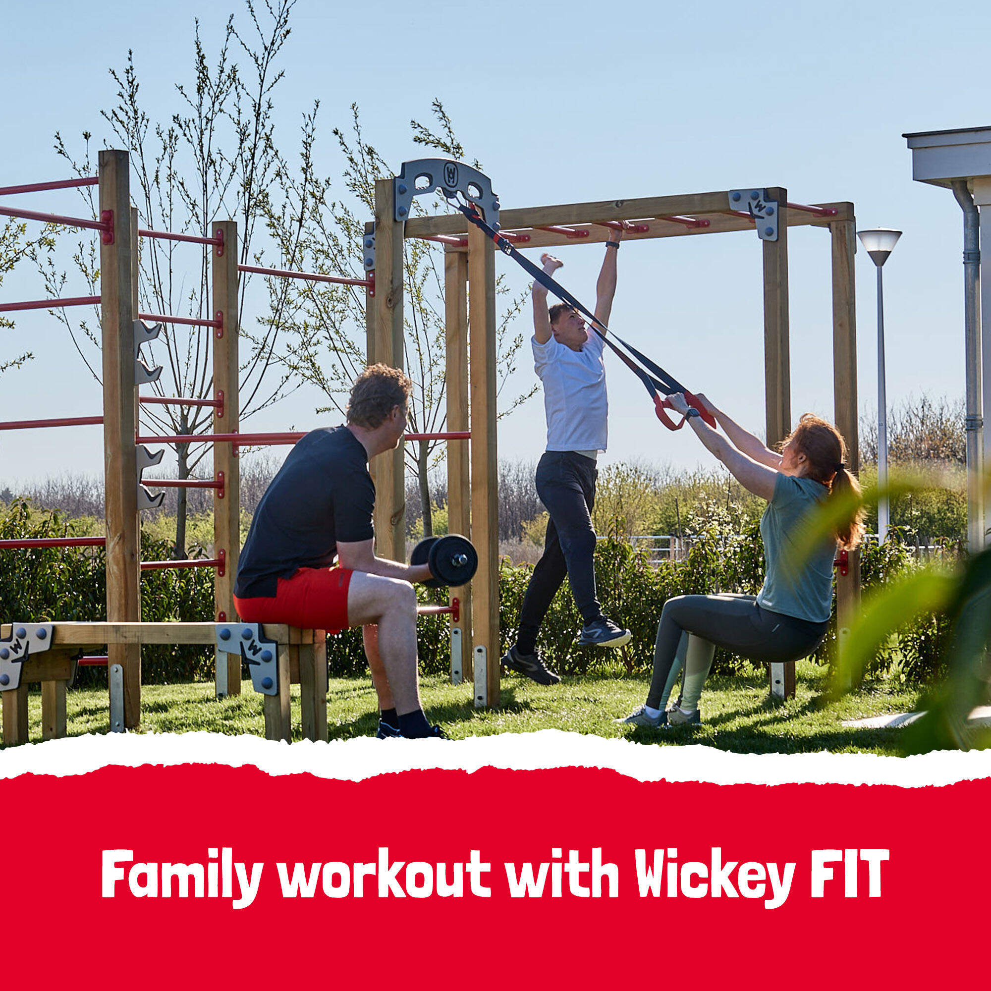 FIT Base 820 - Fitnessapparatuur voor buiten - rood 7/7