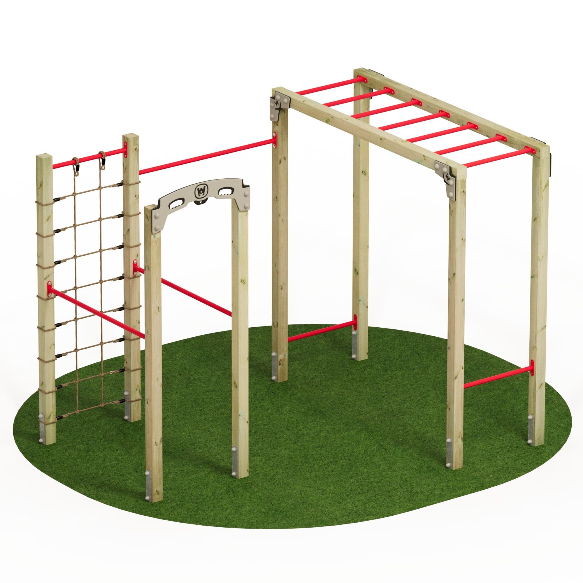 FIT Base 820 - Fitnessapparatuur voor buiten - rood 5/7