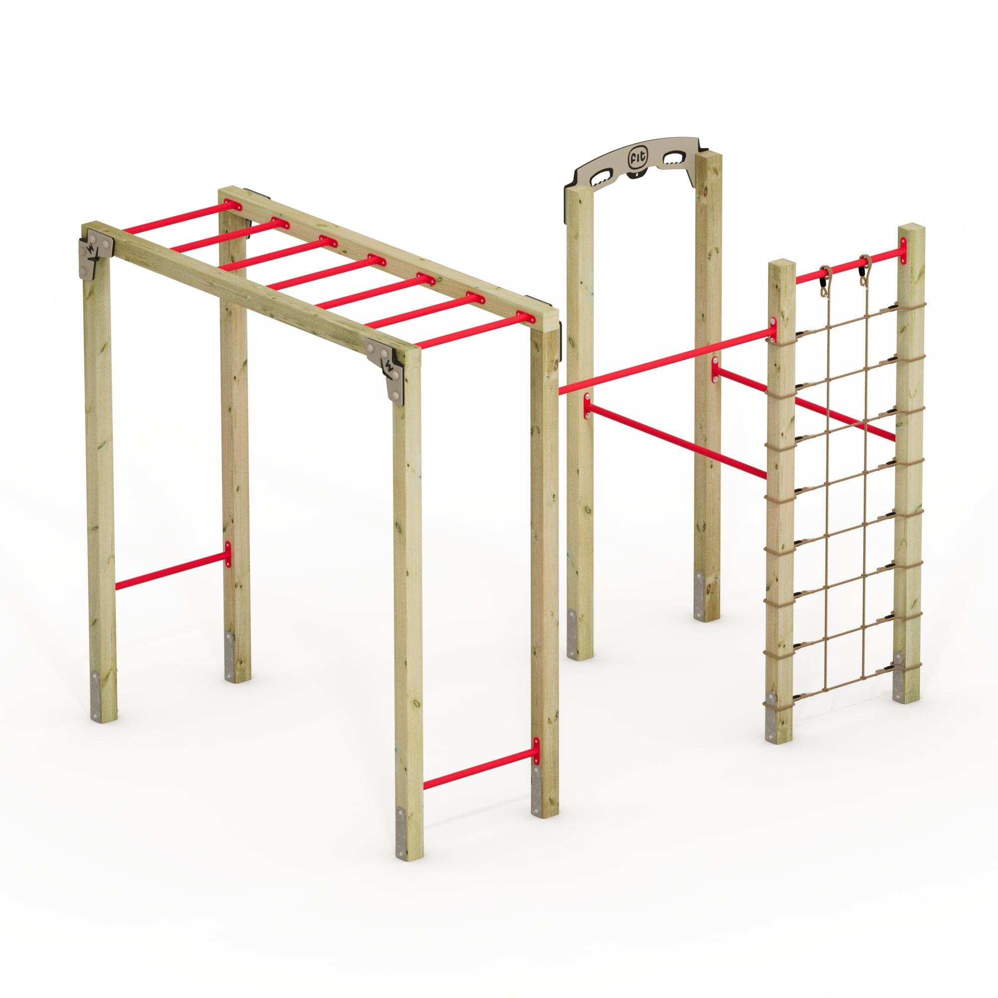 FIT Base 820 - Fitnessapparatuur voor buiten - rood 2/7