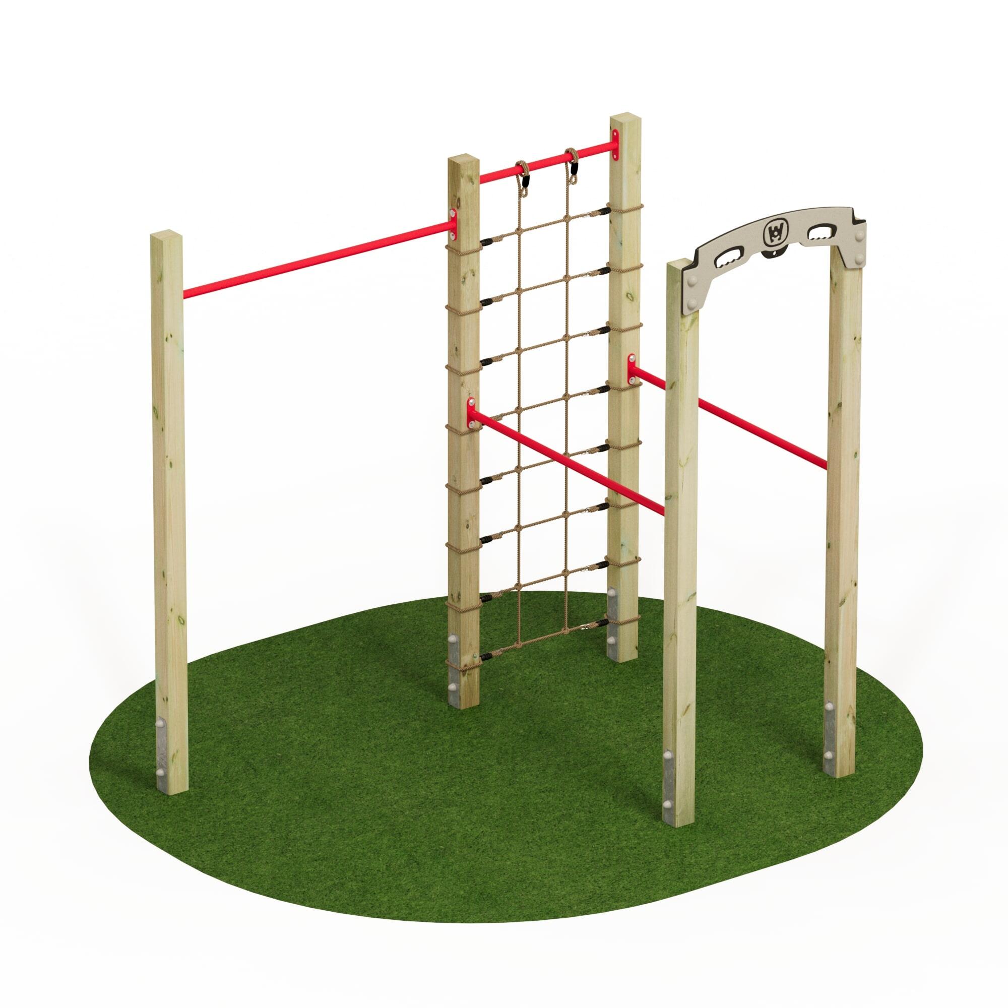 FIT Base 520 - Appareil de fitness de plein air - rouge 5/7