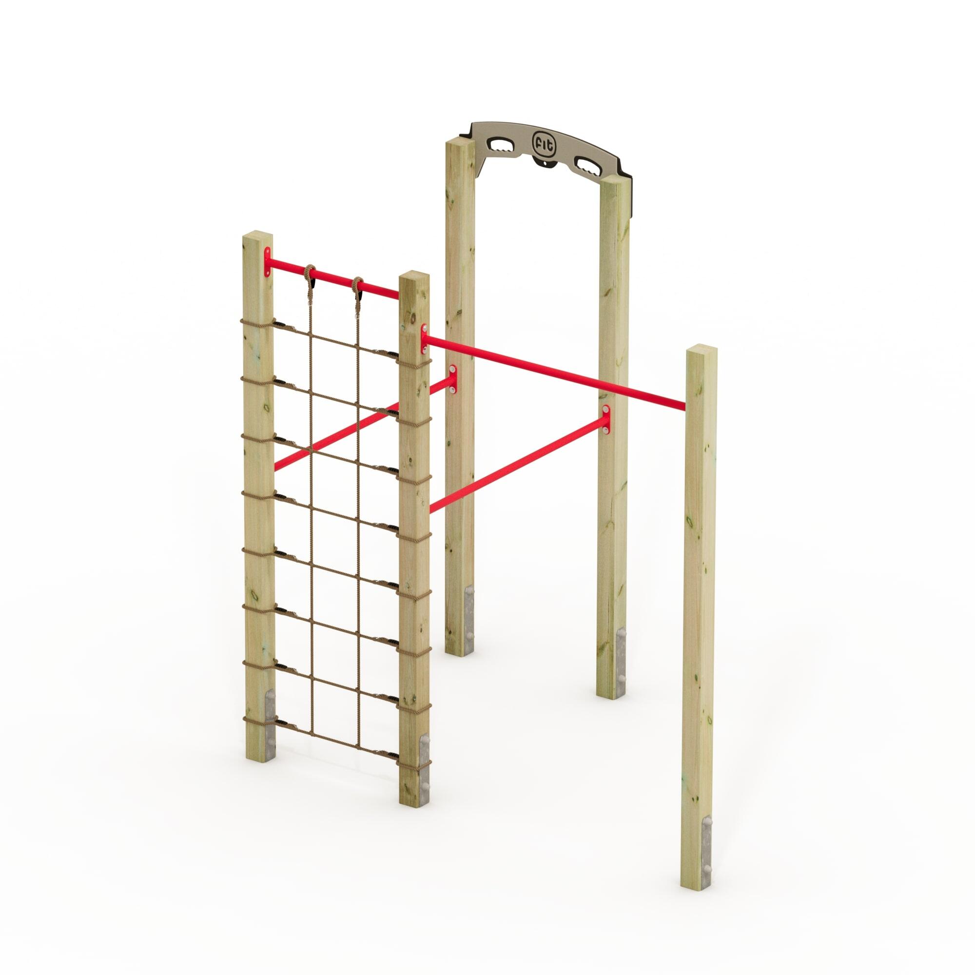 FIT Base 520 - Appareil de fitness de plein air - rouge 4/7