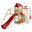 Spielturm Smart Baboon mit Schaukel & roter Rutsche