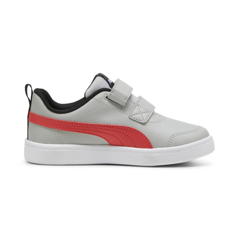 Scarpe da ginnastica Courtflex V2 da bambino PUMA Cool Light Gray Active Red