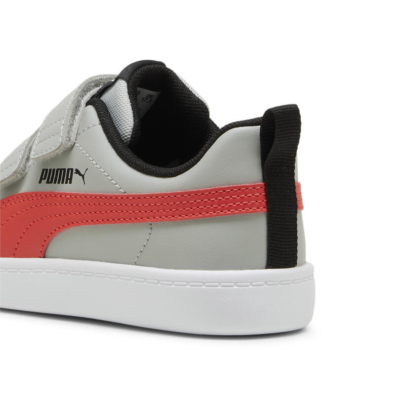 Courtflex V2 sportschoenen voor kinderen PUMA Cool Light Gray Active Red