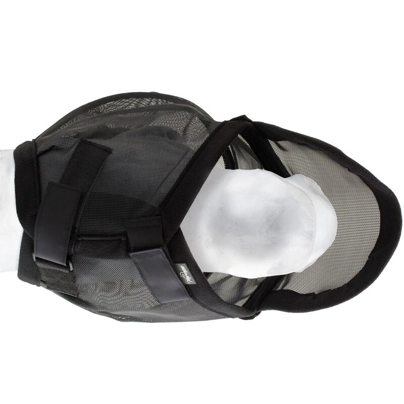 Fliegenmaske mit Ohren- und Nasenschutz SPACE schwarz