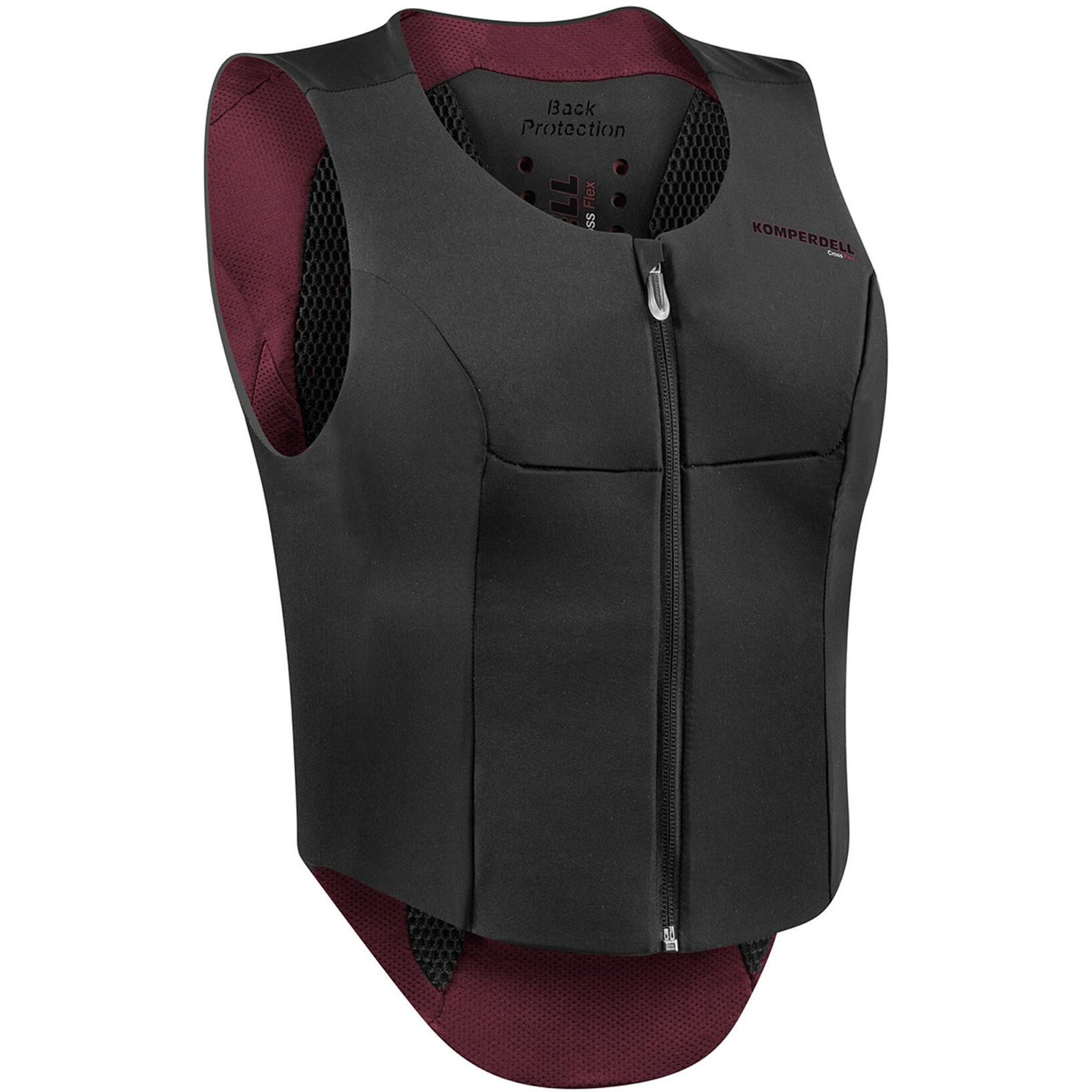 KOMPERDELL Damen Rückenprotektor BALLISTIC Flex Fit Slim schwarz/bordeaux