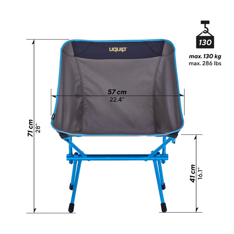 Campingstoel Infinity Lichtgewicht stoel Opvouwbaar Ultralicht aluminium 130 kg