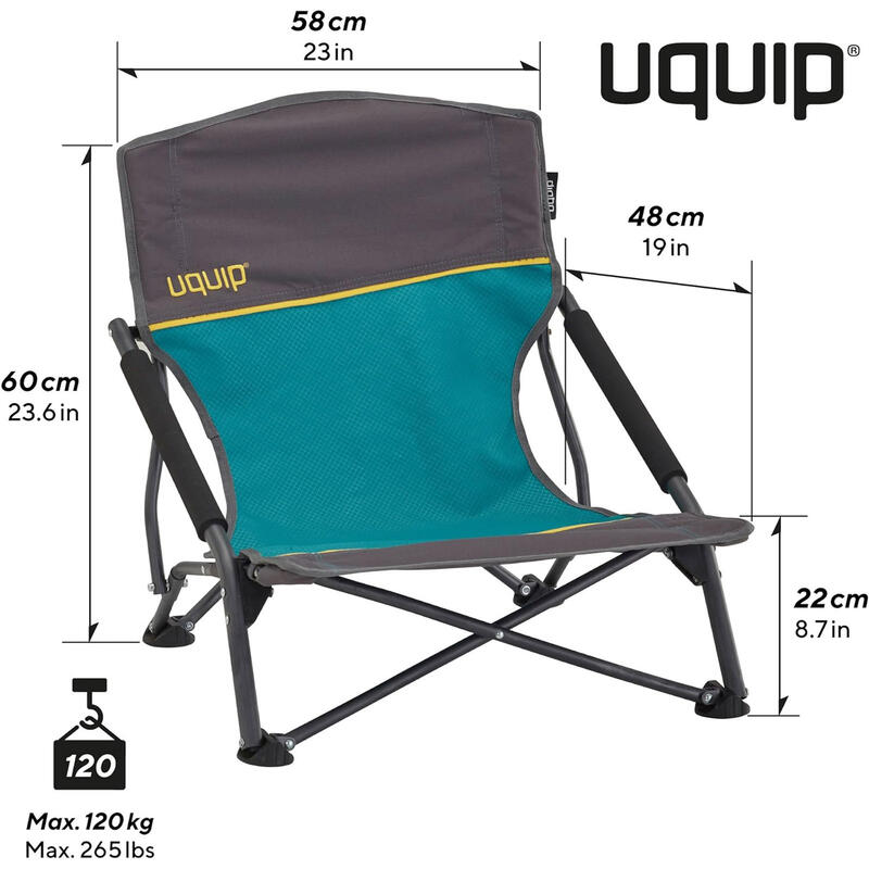 Chaise de plage Set Sandy camping pliante Faible 120 kg