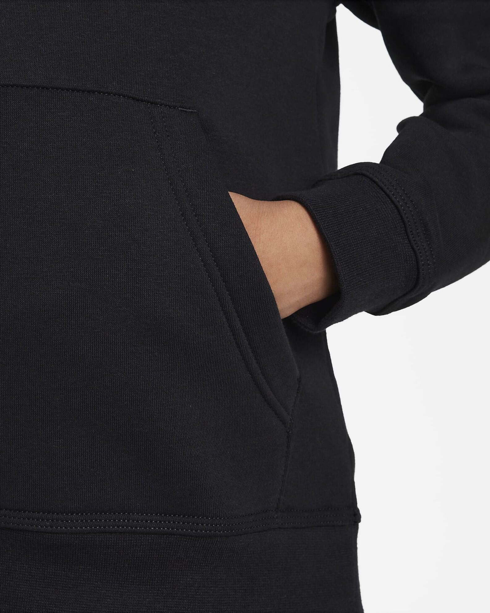 Felpa ragazzo nike air fleece - nero 3/3