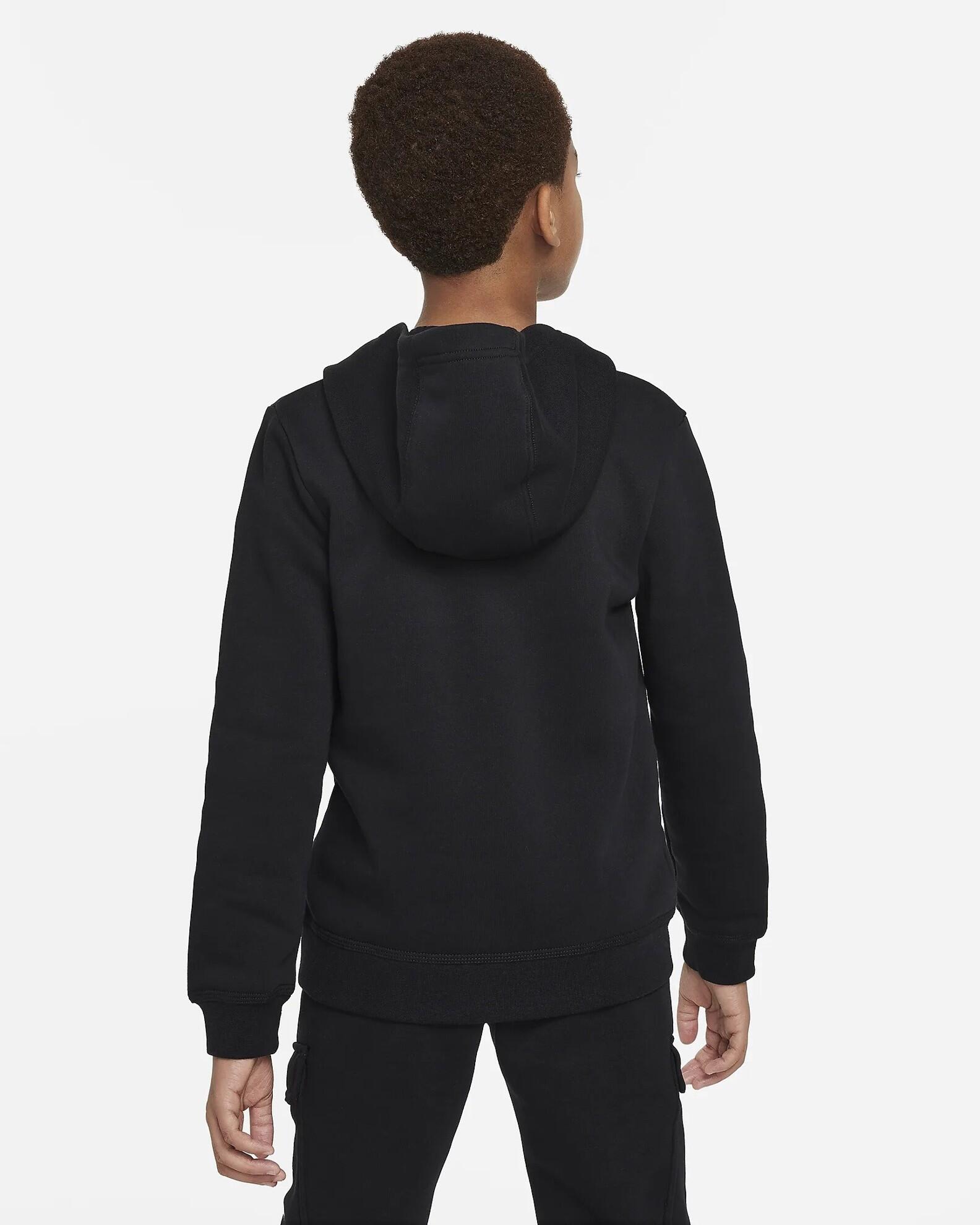 Felpa ragazzo nike air fleece - nero 2/3