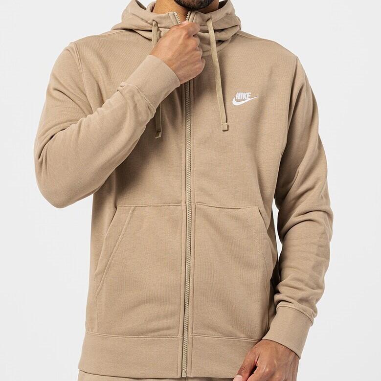 Felpa con zip nike sportswear club hoodie - bv-