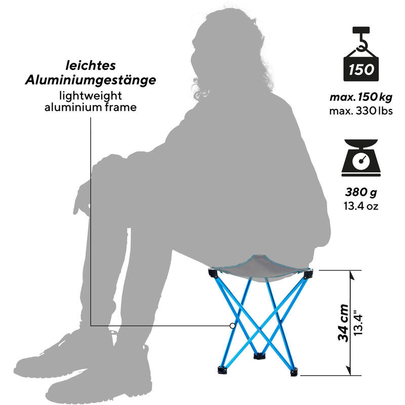 Tabouret léger Trinity L Mini tripode de camping 150 kg