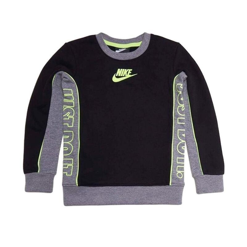 Felpa bambino nike colorblock fleece crew neck- h-