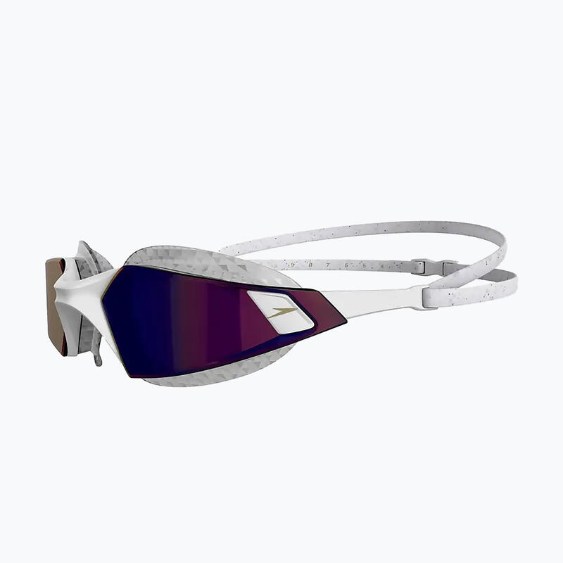 Óculos de proteção espelhados Speedo Aquapulse Pro - Branco / Ouro Roxo