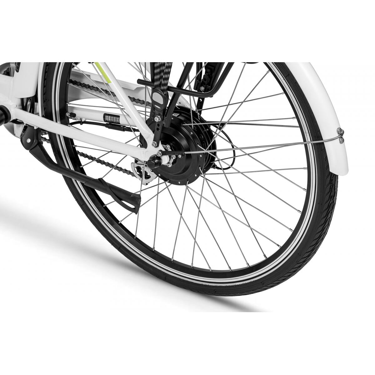 Ecobike rower elektryczny Traffic D 28" 17 white z baterią 17,5 Ah 7/7