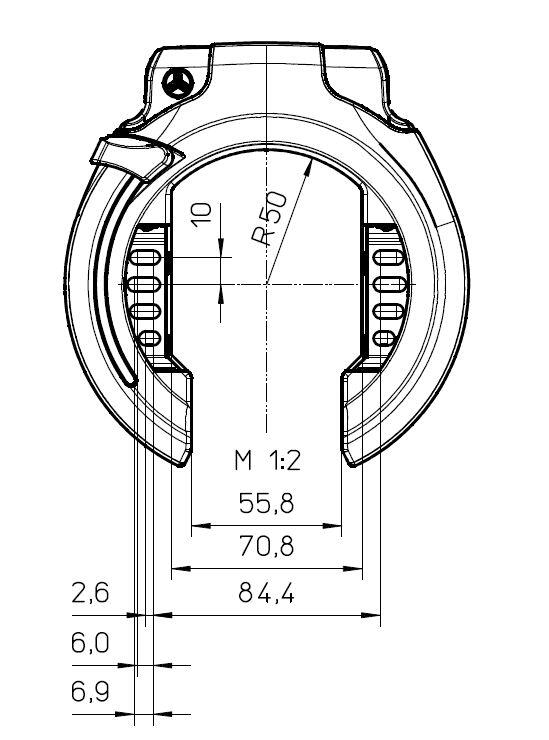 Antivol de cadre RS 453 NAZ / ZR 20, 72mm 4/5