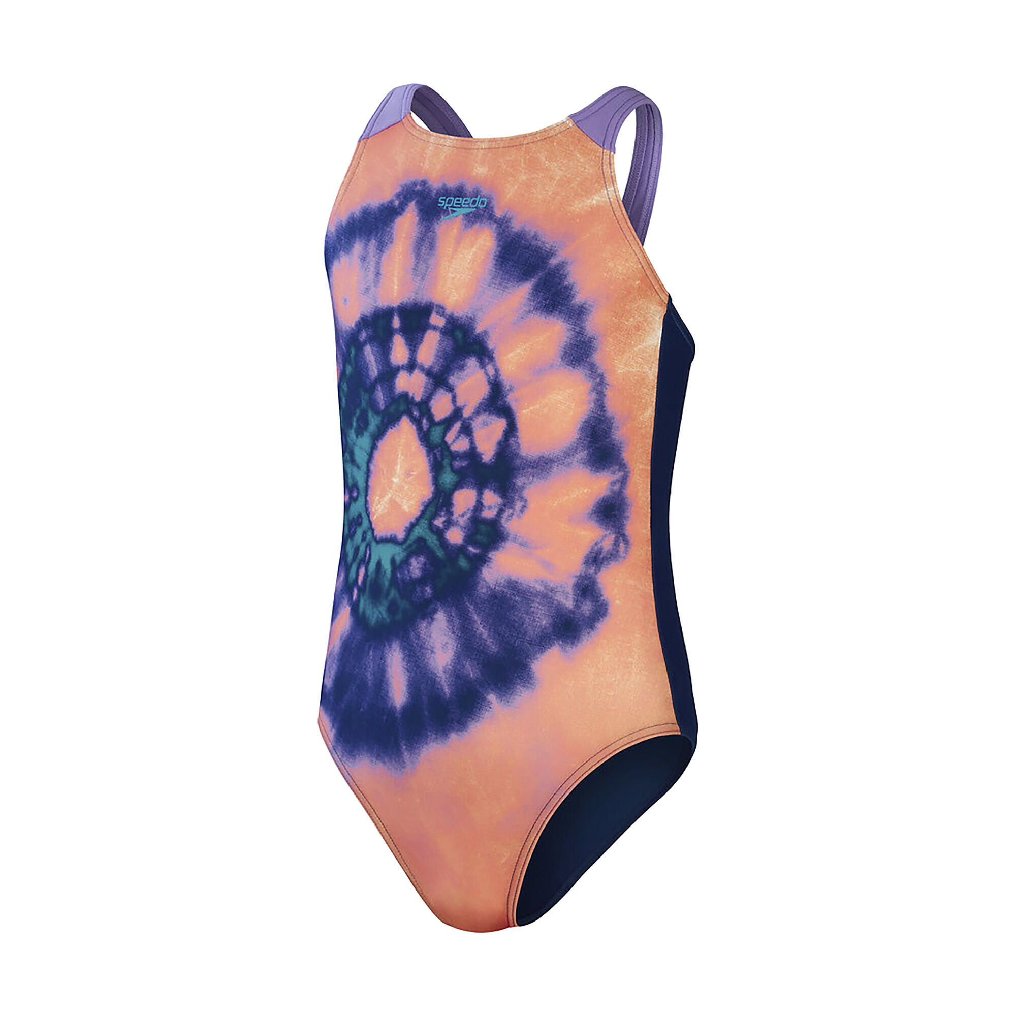 Speedo Girl's Printed Pulseback badpak - Zacht koraal 1/6