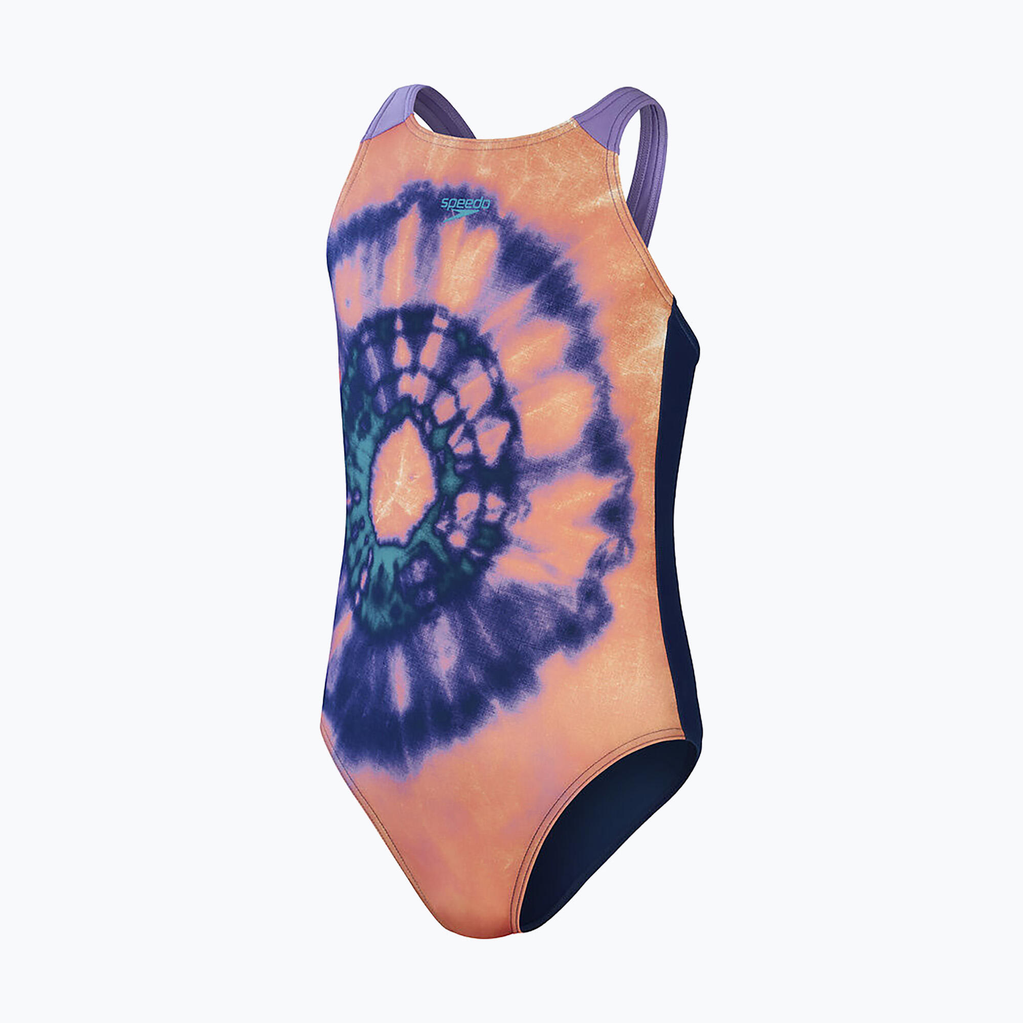 Speedo Girl's Printed Pulseback badpak - Zacht koraal 4/6