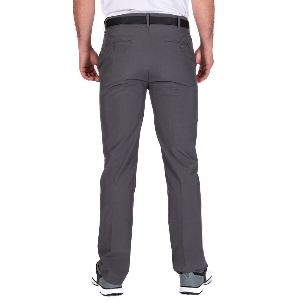 ISLAND GREEN TAPERED STRETCH TROUSER - CHARCOAL 3/4