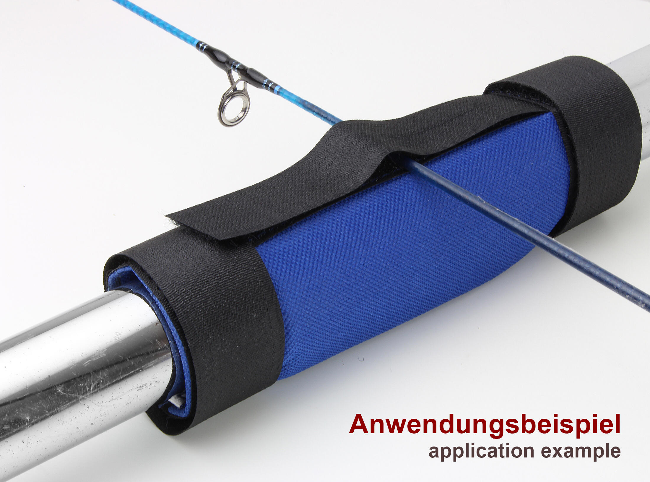 2er Set Relingsrutenhalter zum Bootsangeln mit verstellbarem Klett-System 2/2