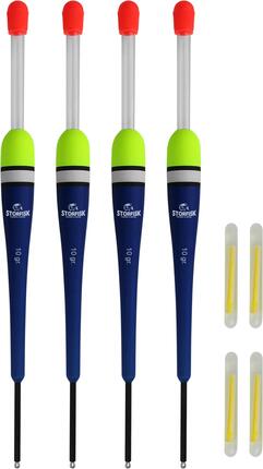 4er Set Knicklichtposen Laufposen (10 g) Blau inkl. 4 Knicklichter