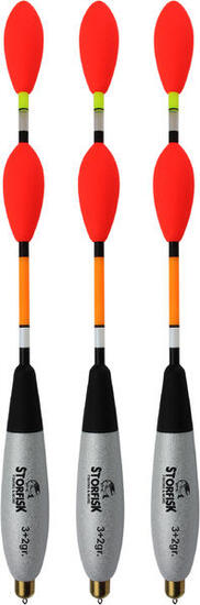 3 x Allroundposen Angelposen (3+2 g) mit Doppelkugel-Antenne, vorgebleit