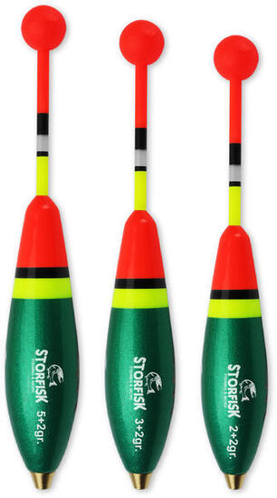 3er Set Forellenpose -Fat-, vorgebleit (5+2 g, 3+2 g, 2+2 g) Grün Kugel-Antenne