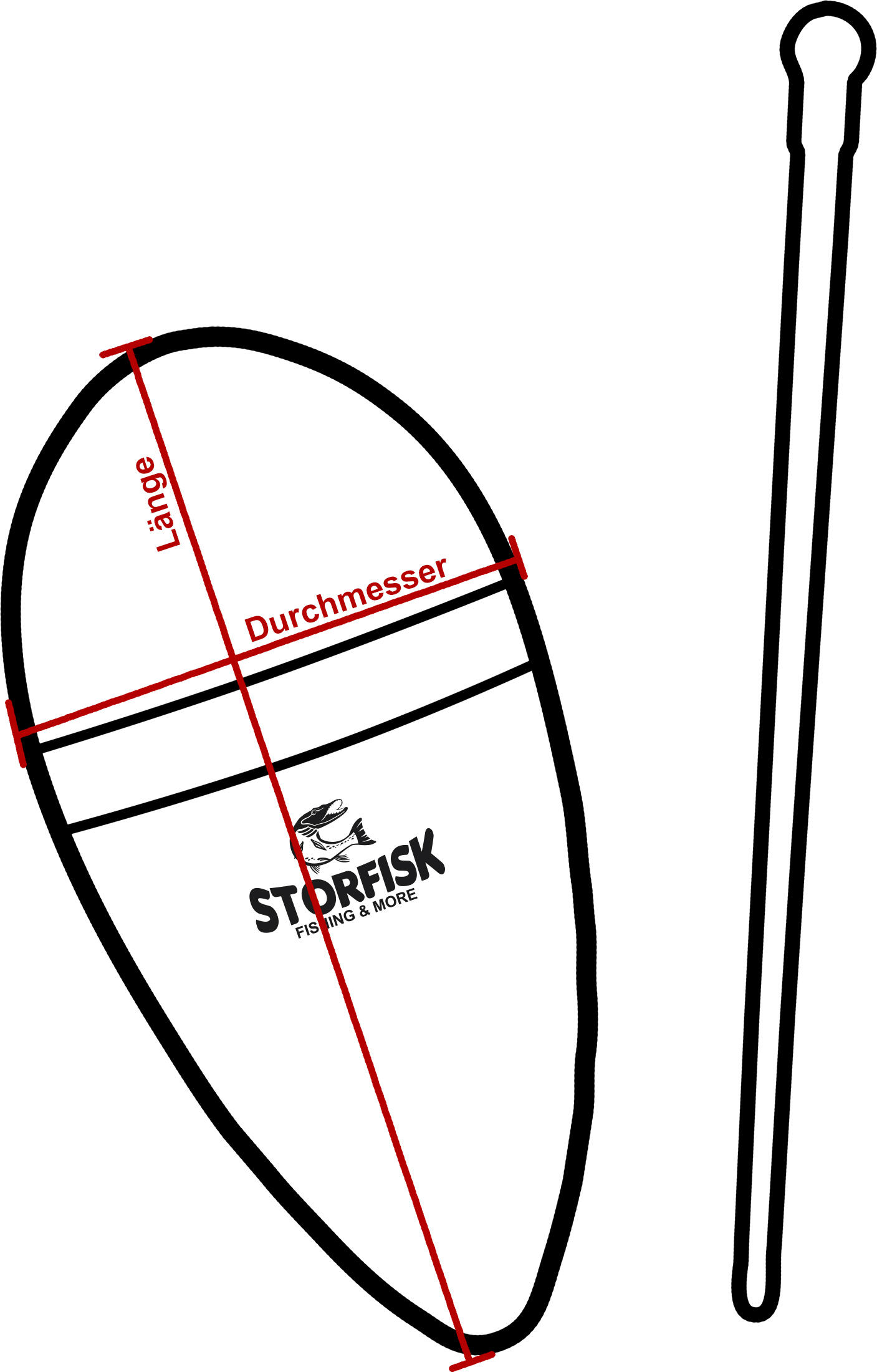 3er Set Hartschaum-Raubfischposen (3 g), oval 3/3