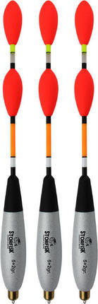 3 x Allroundposen Angelposen (5+2 g) mit Doppelkugel-Antenne, vorgebleit