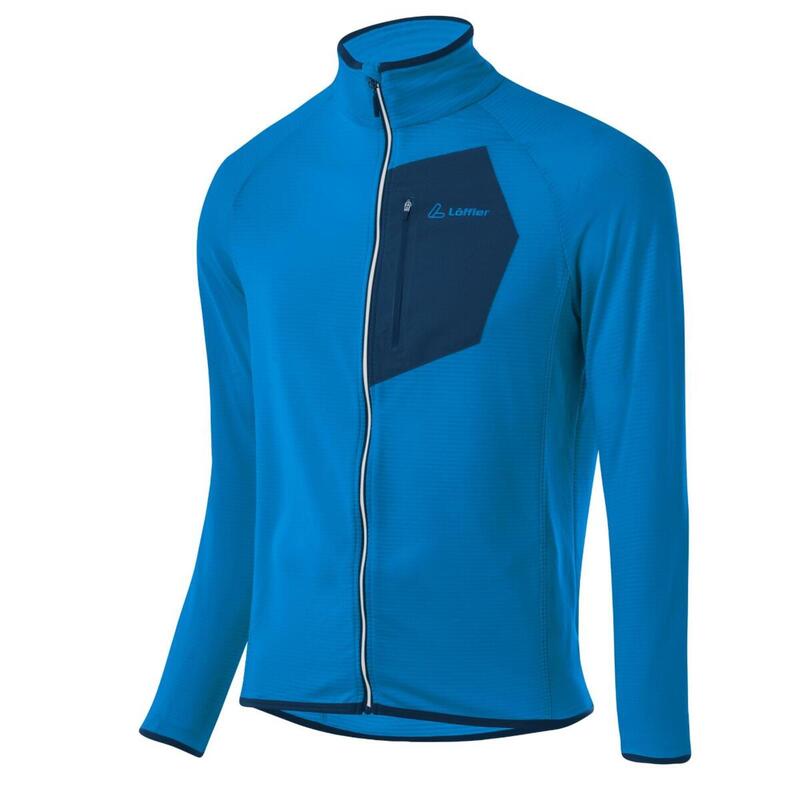 Herren Langarm Technical Shirt M Mid Jacket Blue Lake - Blau