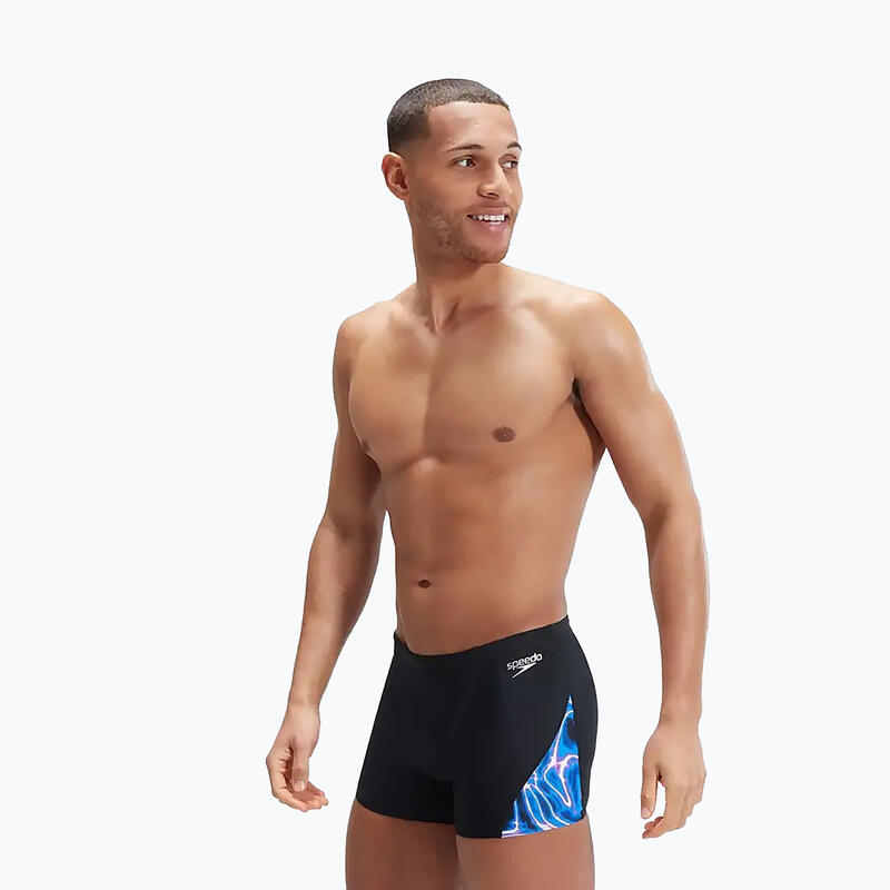 Slip shorty înot bărbați Speedo Allover Digi V-Cut, negru