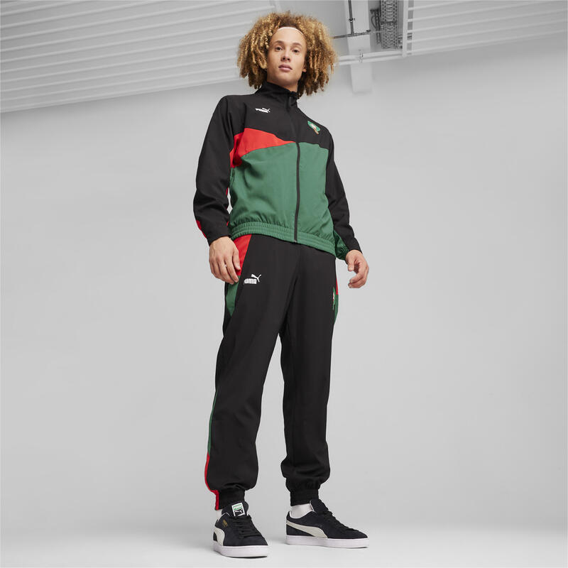 Veste de football tissée Maroc PUMA Black Vine For All Time Red Green