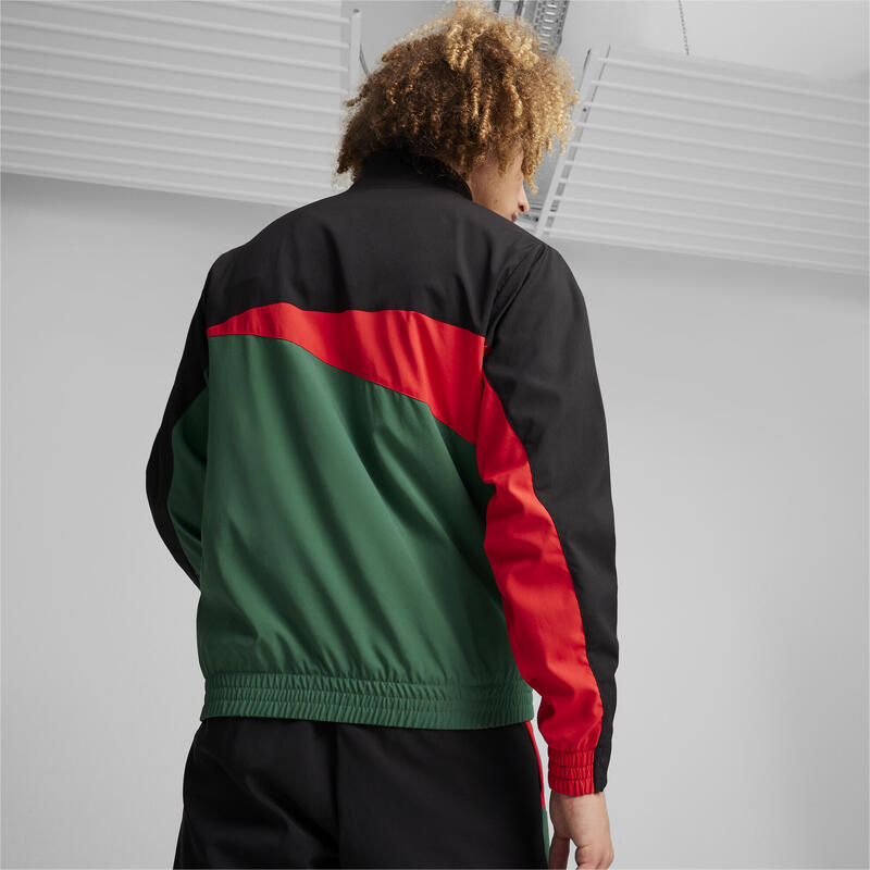 Veste de football tissée Maroc PUMA Black Vine For All Time Red Green