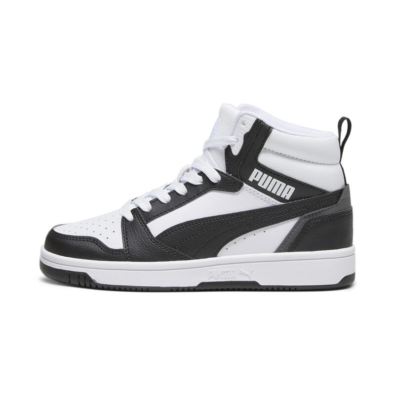 Rebound V6 Mid sneakers voor jongeren PUMA White Black Shadow Gray