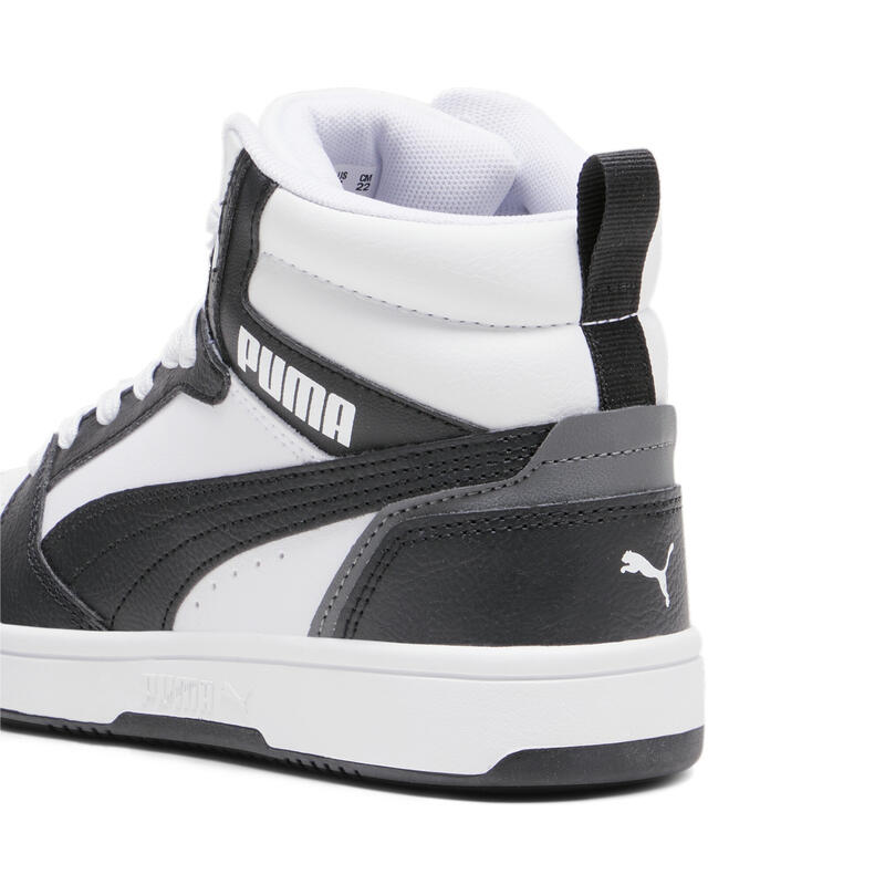 Rebound V6 Mid sneakers voor jongeren PUMA White Black Shadow Gray