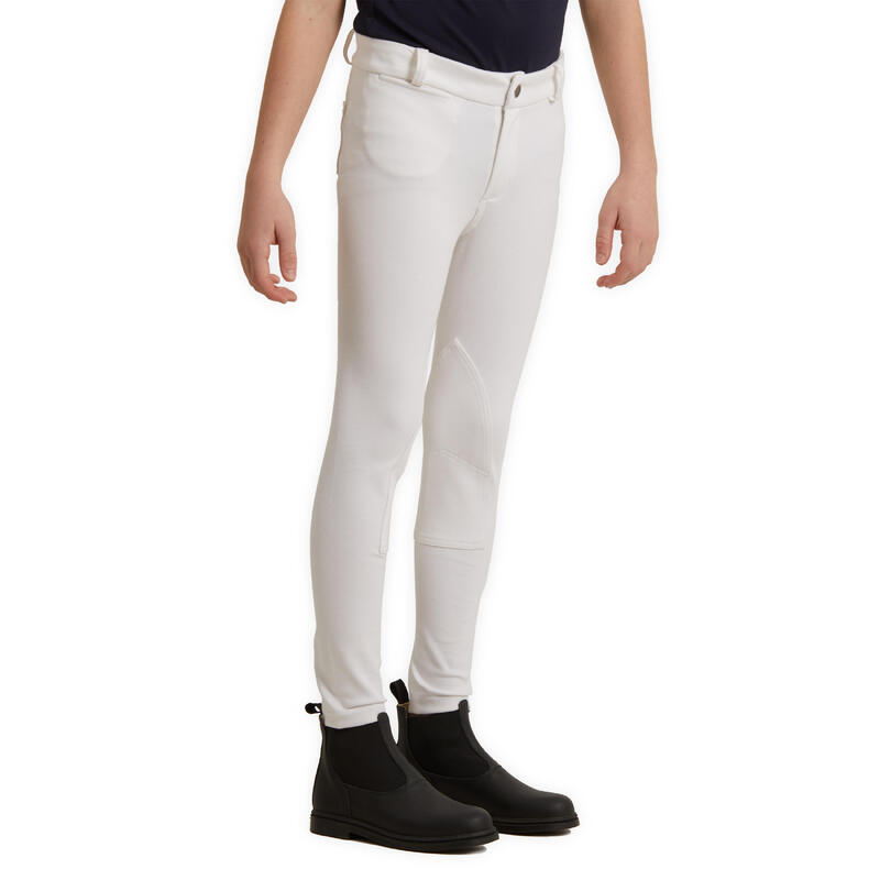 Seconde vie - Pantalon de concours équitation Enfant - 100 blanc - TRÈS BON