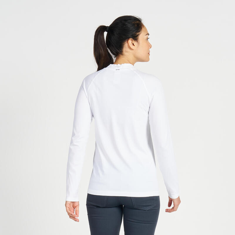 Seconde vie - T-shirt anti-UV manches longues Sailing 500 femme Blanc - TRÈS BON