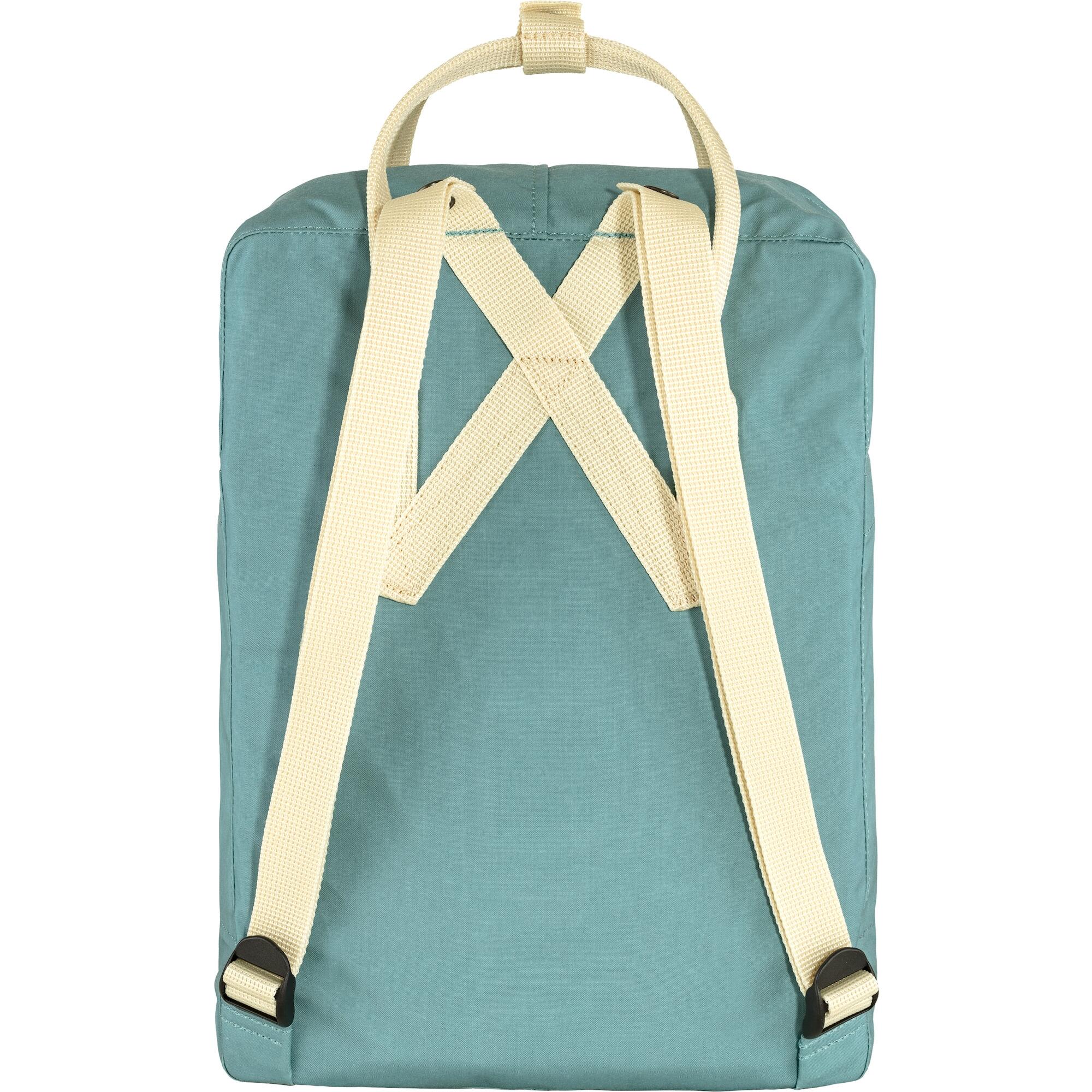 Mochila para caminar Fjallraven Kanken Azul cielo 16 litros perlante 3/4