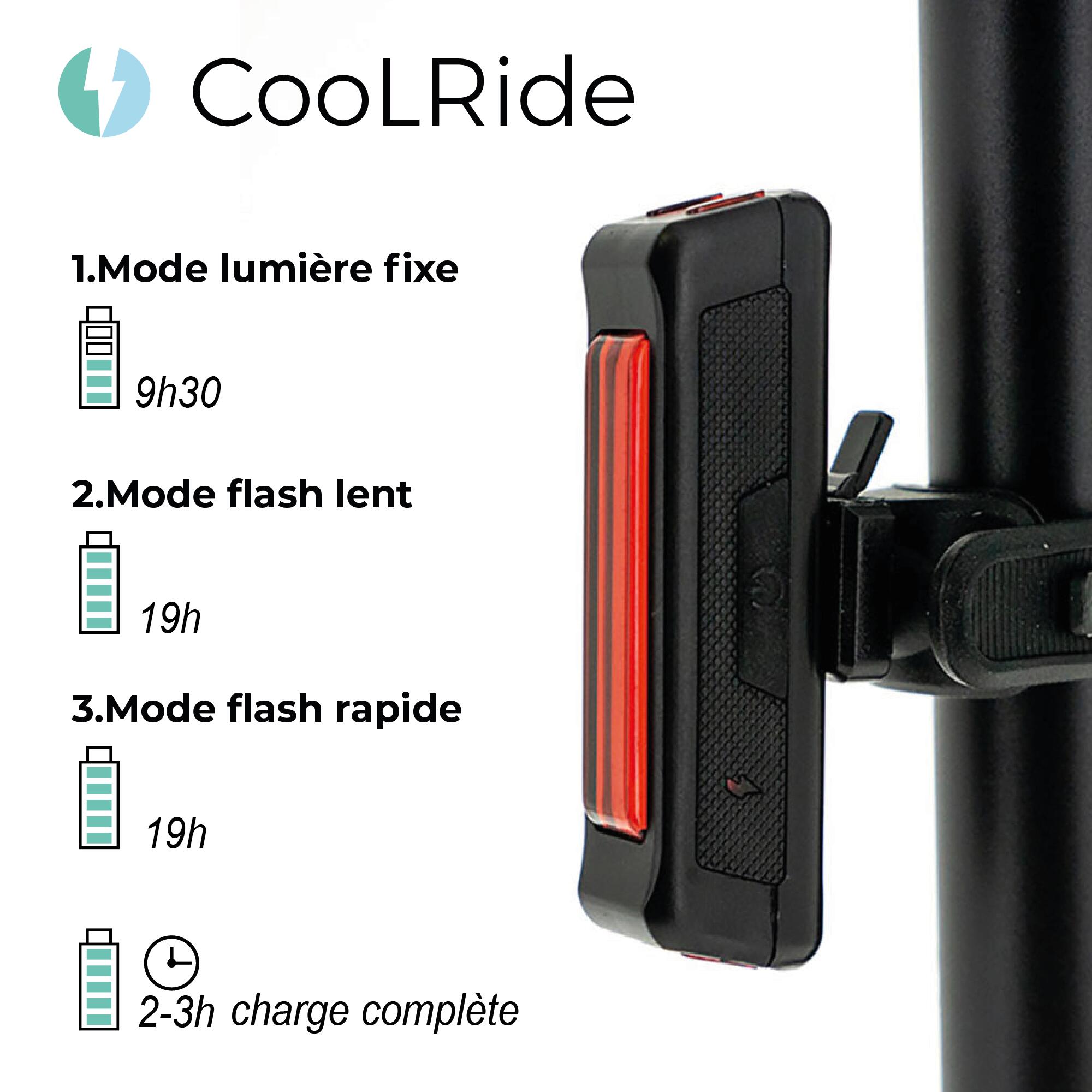 Éclairage arrière rechargeable à leds avec télécommande