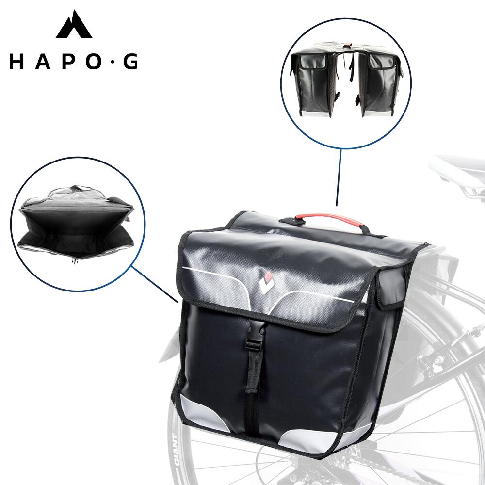 Borsa posteriore doppia rigida impermeabile con chiusura a velcro sul portapacch 6/7
